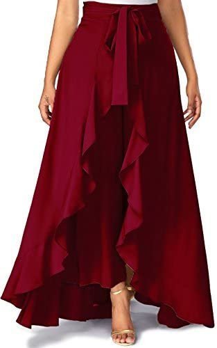 Women'S Regular Maroon Skirt