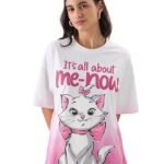 White Oversized T Shirts for Women T-Shirt Girls Cotton Casual