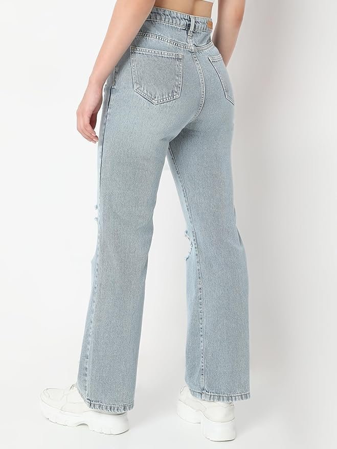 ACHIC High Rise Womens Flare Fit Jeans - Image 6