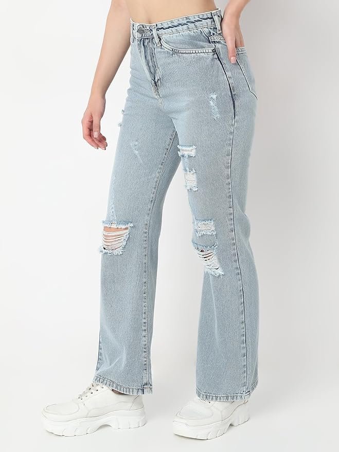 ACHIC High Rise Womens Flare Fit Jeans - Image 5