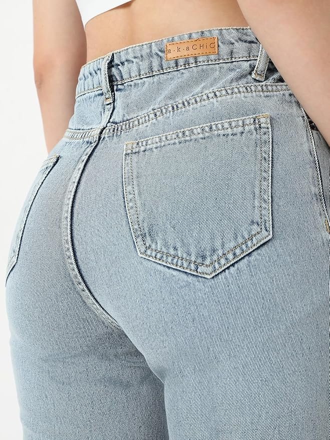 ACHIC High Rise Womens Flare Fit Jeans - Image 4